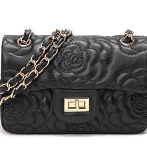 Tiffany & Fred Paris Quilted Rose Leather Crossbody bag